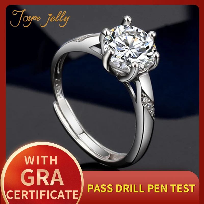 JoyceJelly Trendy Silver 925 Ring for Women 1 ct Moissanite Gemstones D Color VVS Engagement Jewelry Wedding Party Gifts
JoyceJelly Trendy Silver 925 Ring for Women 1 ct Moissanite Gemstones D Color VVS Engagement Jewelry Wedding Party Gifts