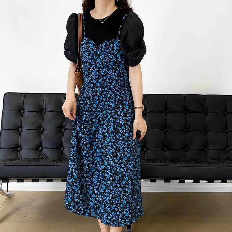 Korean Style Fresh Vintage Floral Print Sleeveless Dress High Waist Thin Straps Midi Robe Femme Summer 2021 Chic Fariy Vestidos
Korean Style Fresh Vintage Floral Print Sleeveless Dress High Waist Thin Straps Midi Robe Femme Summer 2021 Chic Fariy Vestidos