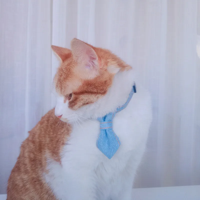 Pet Denim Fashion Bow Tie Cat And Dog Adjustable Collar Pet Holiday Dress Up Accessories Supplies 
Pet Denim Fashion Bow Tie Cat And Dog Adjustable Collar Pet Holiday Dress Up Accessories Supplies