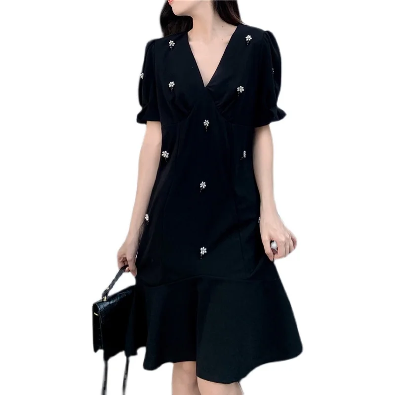 Plus Size 4XL Women Vintage Dress 2021 Summer Black Color Dresses Ladies Vestidos Puff Sleeve Diamonds Women's Robe Dress KE998
Plus Size 4XL Women Vintage Dress 2021 Summer Black Color Dresses Ladies Vestidos Puff Sleeve Diamonds Women's Robe Dress KE998