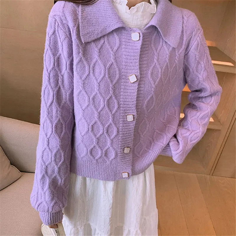 Girl Sweet Japanese Style Women Cardigans Korean 2021 Peter Pan Collar Cardigan Vintage Elegant Lapel Striped Plaid Sweaters y2k
Girl Sweet Japanese Style Women Cardigans Korean 2021 Peter Pan Collar Cardigan Vintage Elegant Lapel Striped Plaid Sweaters y2k
