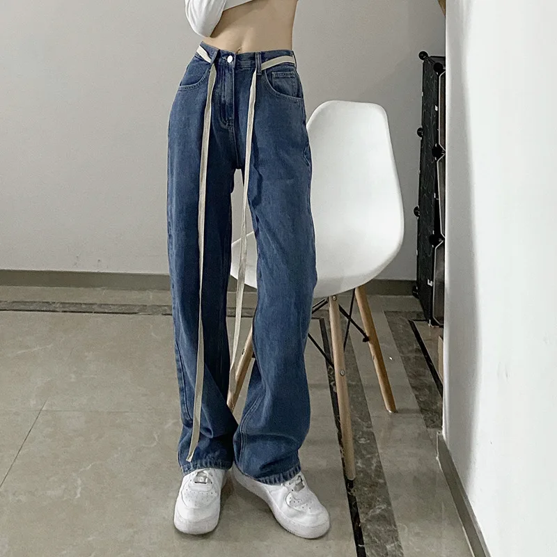 Fashion Wide Leg Pants High Waist Slimming Loose Straight Women's Jeans Winter Casual Women's Length Pants Solid
Fashion Wide Leg Pants High Waist Slimming Loose Straight Women's Jeans Winter Casual Women's Length Pants Solid