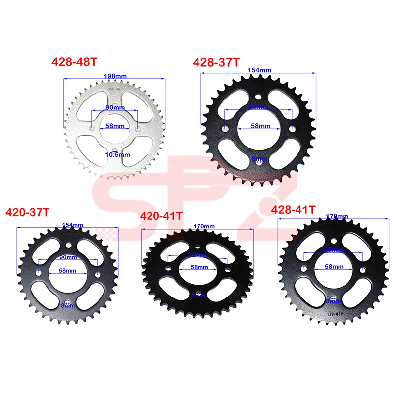 110cc 125cc 140cc dirt pit велосипедный картинг подходит для 420/428 цепи 37T/41T/48T мотоциклетные
