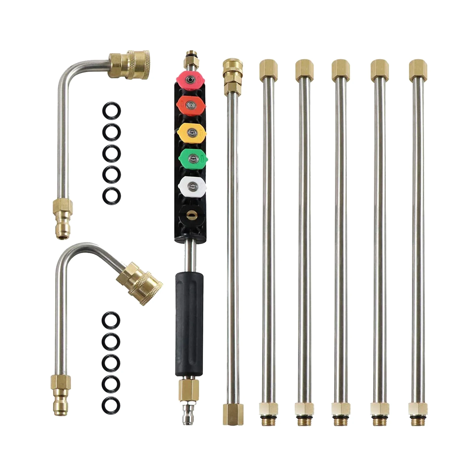 Car Washer Metal Jet Water Spray Lance Extension Wand and Nozzles for Powerful Pressure Washer with 6 Quick Nozzles
Car Washer Metal Jet Water Spray Lance Extension Wand and Nozzles for Powerful Pressure Washer with 6 Quick Nozzles