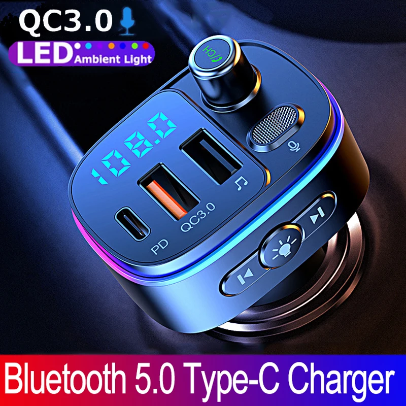 Тип-C QC3.0 устройство для автомобиля с двумя портами USB Зарядное устройство Bluetooth5.0 FM передатчик, в наличии 7 цветов, атмосфера светильник Mp3 про...
Тип-C QC3.0 устройство для автомобиля с двумя портами USB Зарядное устройство Bluetooth5.0 FM передатчик, в наличии 7 цветов, атмосфера светильник Mp3 про...