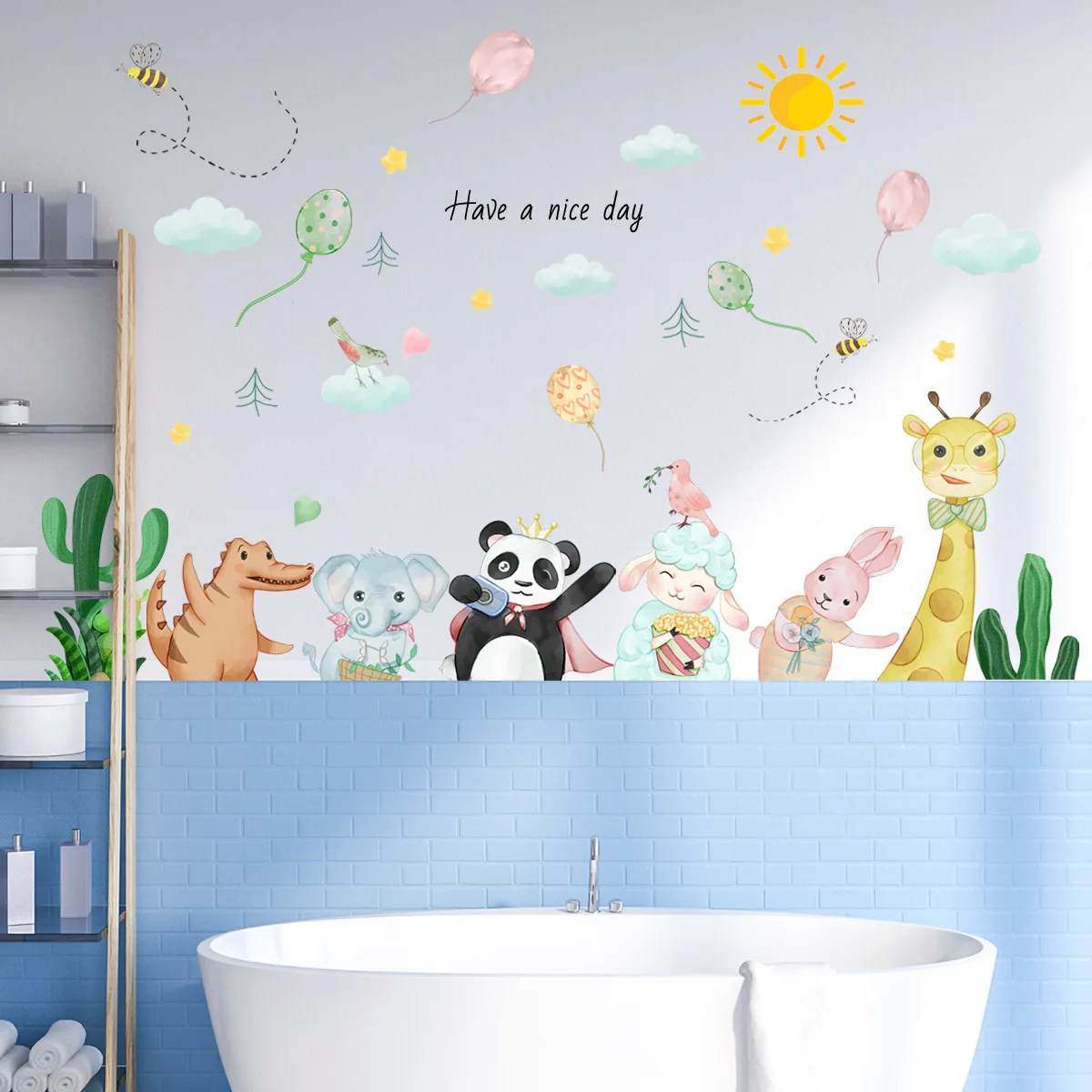 Creative Nursery Children Room Wall Stickers Cartoon Animal Wall Decals Boy Girl Kids Bedroom Decor DIY Self-adhesive Wallpaper
Creative Nursery Children Room Wall Stickers Cartoon Animal Wall Decals Boy Girl Kids Bedroom Decor DIY Self-adhesive Wallpaper