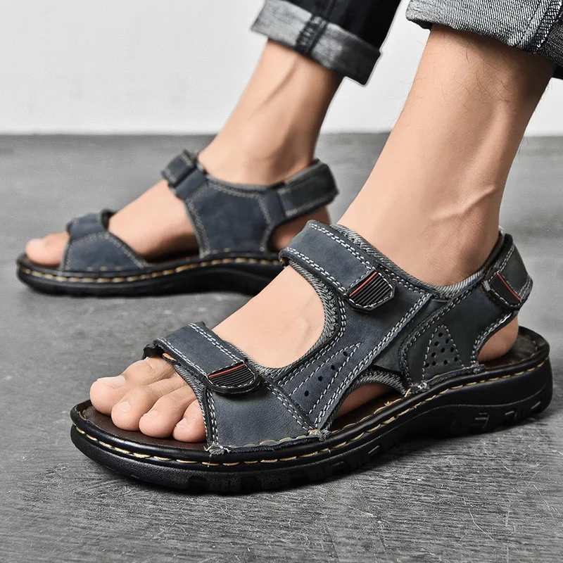 Hot Sale Summer Men's Sandals Outdoor Genuine Leather Breathable Mens Sandals Handmade Men Beach Sandals Soft Men's Sandals
Hot Sale Summer Men's Sandals Outdoor Genuine Leather Breathable Mens Sandals Handmade Men Beach Sandals Soft Men's Sandals