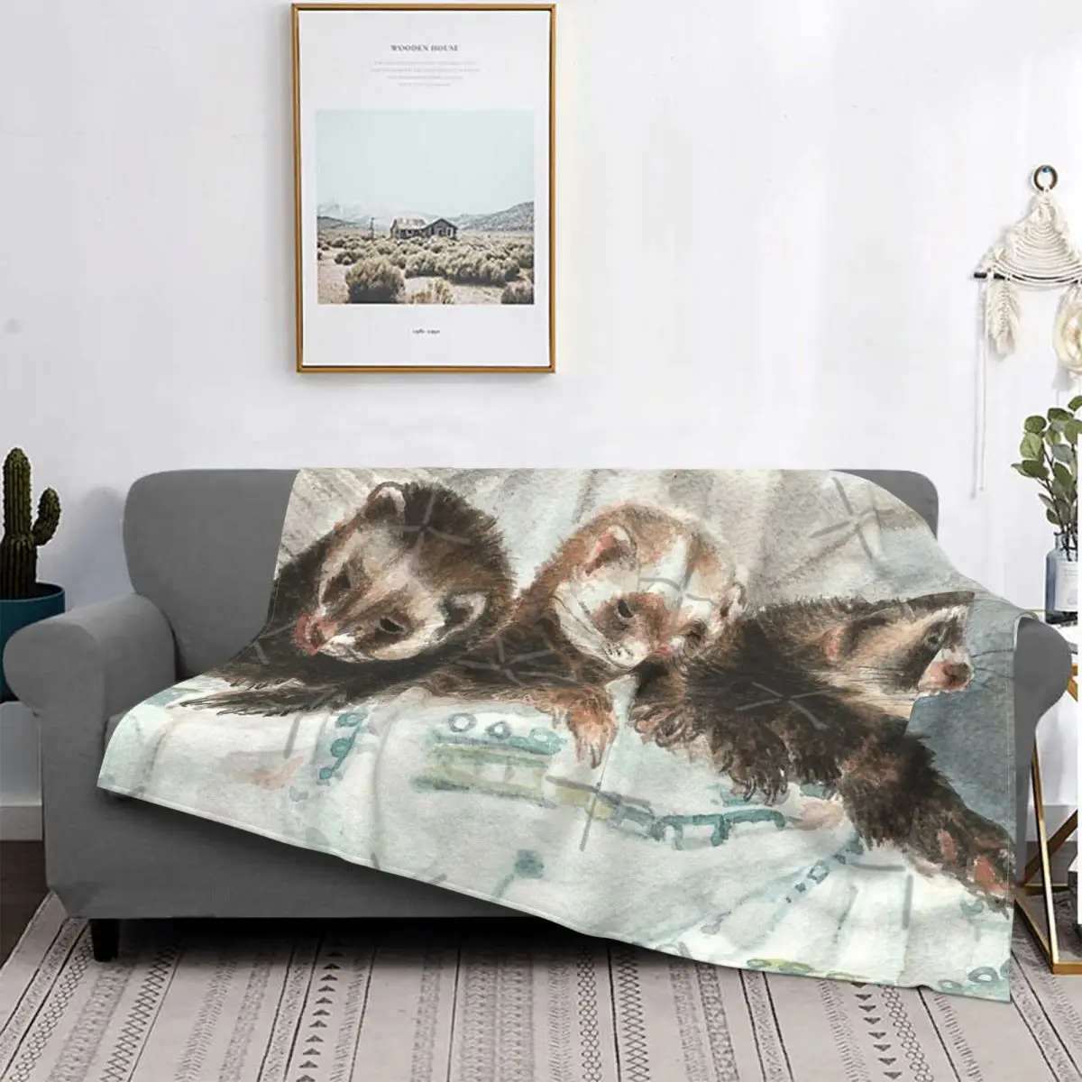 Lovely Ferrets Throw Blanket Children'S Bedding Folding Sofa Bed Down Blanket Bedspreads On Sofas Plaid Cover
Lovely Ferrets Throw Blanket Children'S Bedding Folding Sofa Bed Down Blanket Bedspreads On Sofas Plaid Cover