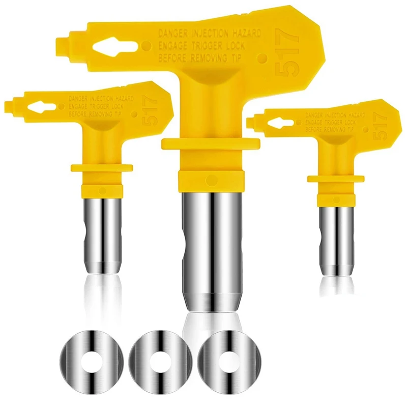 3 Pieces Reversible Airless Sprayer Tip Airless Paint Spray And Airless Sprayer Spraying Machine Parts (517)
3 Pieces Reversible Airless Sprayer Tip Airless Paint Spray And Airless Sprayer Spraying Machine Parts (517)