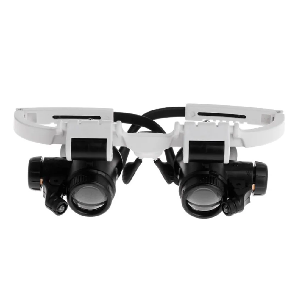 Head-wearing Glasses Magnifying Glass LED Light Jeweler Loupe 4 Groups Lens Welding Soldering Tools 1*LED Magnifier
Head-wearing Glasses Magnifying Glass LED Light Jeweler Loupe 4 Groups Lens Welding Soldering Tools 1*LED Magnifier