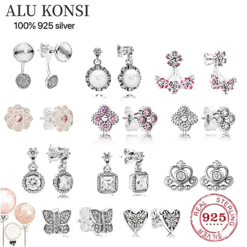 Hot Sale high quality 100% 925 Sterling Silver Fit Original pan earrings For Women temperament luxury DIY Jewelry wedding gift
Hot Sale high quality 100% 925 Sterling Silver Fit Original pan earrings For Women temperament luxury DIY Jewelry wedding gift
