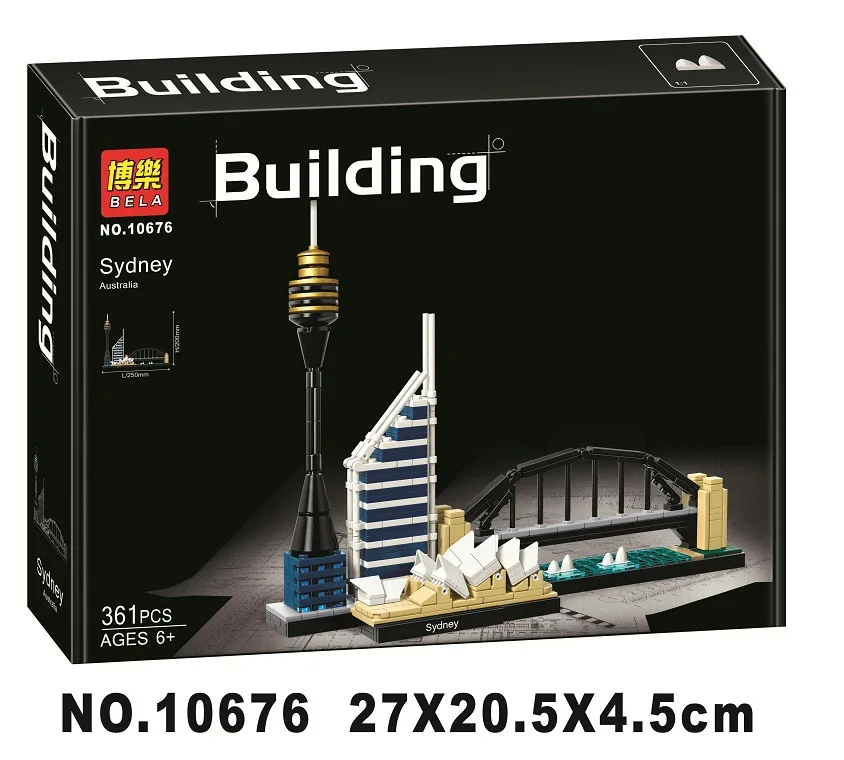 Architecture Sydney Skyline Building Blocks kits City Bricks Sets Classic Model Kids Classic Toys For Children Gift