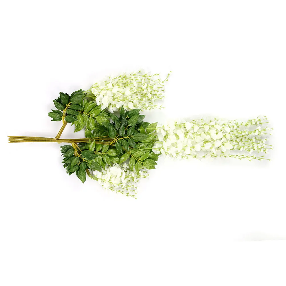 12x110cm Artificial Silk Wisteria Fake Garden Hanging Flower Plant Vine Wedding Flower Outdoor Home Office Garden Decoration
12x110cm Artificial Silk Wisteria Fake Garden Hanging Flower Plant Vine Wedding Flower Outdoor Home Office Garden Decoration