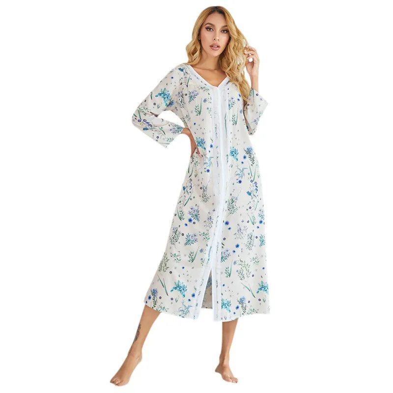 Loose Moon Sky Floral Printed Nightgown Ladies Autumn Spring Nightdress Long Casual Sleepshirt
Loose Moon Sky Floral Printed Nightgown Ladies Autumn Spring Nightdress Long Casual Sleepshirt