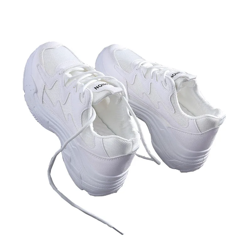 Sneakers Women Shoes Breathable Mesh Sports Casual Shoes Woman Solid Lace-up Wedges Plaform Shoes Women Sneakers dfc54