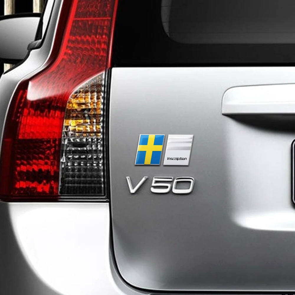 3D Алюминиевый Автомобильный задний багажник декоративная наклейка для Volvo Polestar