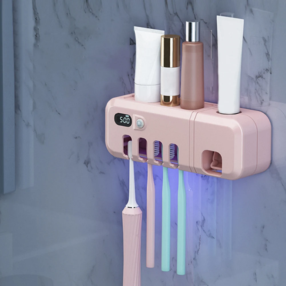 Electric UV Toothbrush Holder Shelf Automatic Induction Toothpaste Dispenser Toothbrush Sterilizer Home Bathroom Accessories
Electric UV Toothbrush Holder Shelf Automatic Induction Toothpaste Dispenser Toothbrush Sterilizer Home Bathroom Accessories