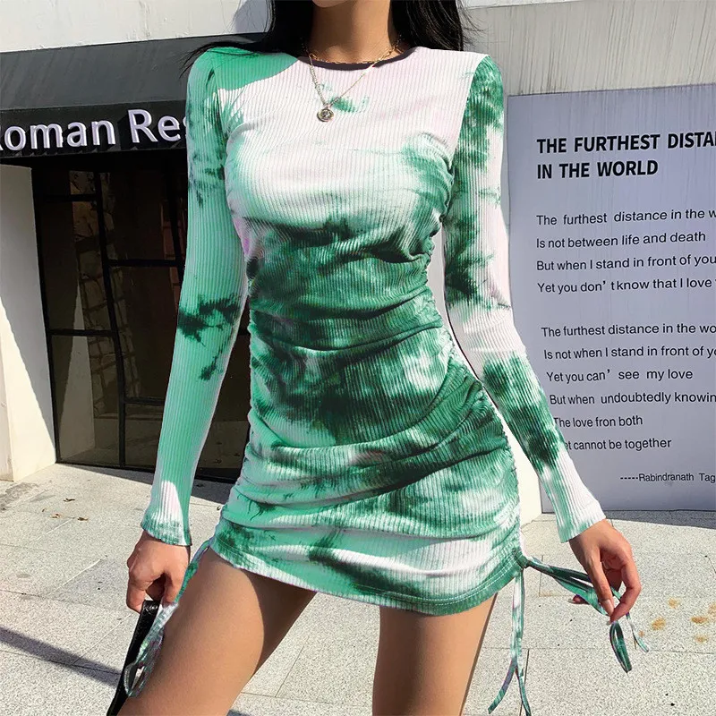 Leosoxs 2020 Autumn Winter Fashion Sexy O Neck Women's Mini Dress Casual Slim Tie Dye Print Long Sleeve Ladies Dress Plus Size
Leosoxs 2020 Autumn Winter Fashion Sexy O Neck Women's Mini Dress Casual Slim Tie Dye Print Long Sleeve Ladies Dress Plus Size