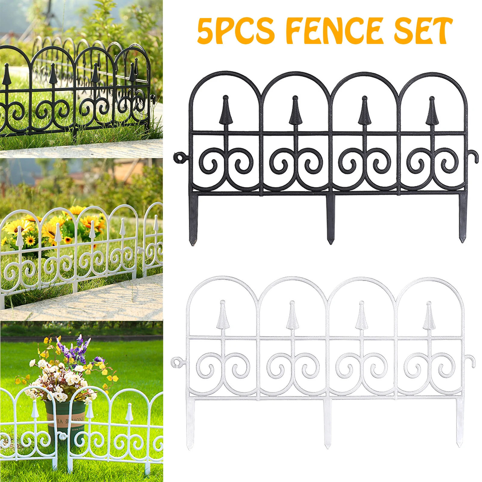 5pcs Garden Border Decorative Fence Edging Outdoor Plant Bordering Lawn Edging Fence For Garden Decor Flexible S7
5pcs Garden Border Decorative Fence Edging Outdoor Plant Bordering Lawn Edging Fence For Garden Decor Flexible S7