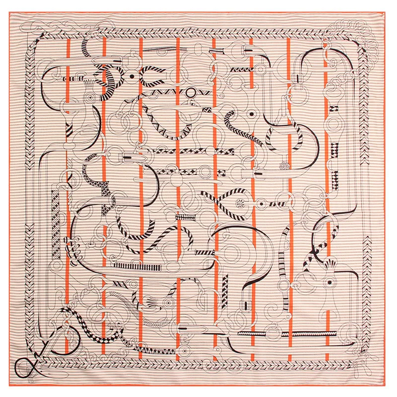 Шарф с атласной кромкой, Дизайнерские шарфы на голову 90x90 см, женский Шелковый винтажный платок из атласа "Panoplie é" 
Шарф с атласной кромкой, Дизайнерские шарфы на голову 90x90 см, женский Шелковый винтажный платок из атласа "Panoplie é"