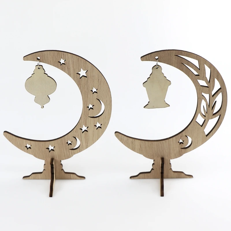 Wooden Eid Mubarak Ramadan Decoration Moon Lantern Islamic Muslim Party Decor Ornaments Kareem DIY Gift 
Wooden Eid Mubarak Ramadan Decoration Moon Lantern Islamic Muslim Party Decor Ornaments Kareem DIY Gift
