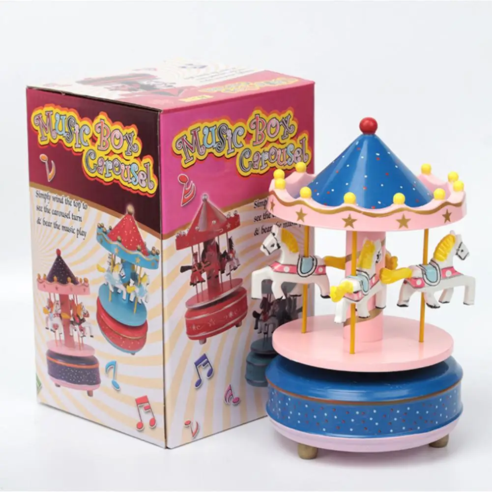 Merry-go-круглые музыкальные шкатулки игрушка Геометрическая музыка украшение