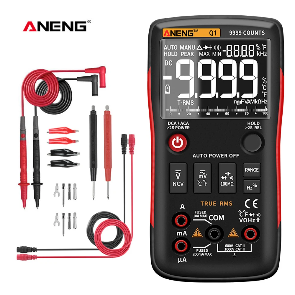 

ANENG Q1 True-RMS Digital Multimeter Esrmeter Testers Automotive Electrical Dmm Transistor Peak Tester Meters Resistor