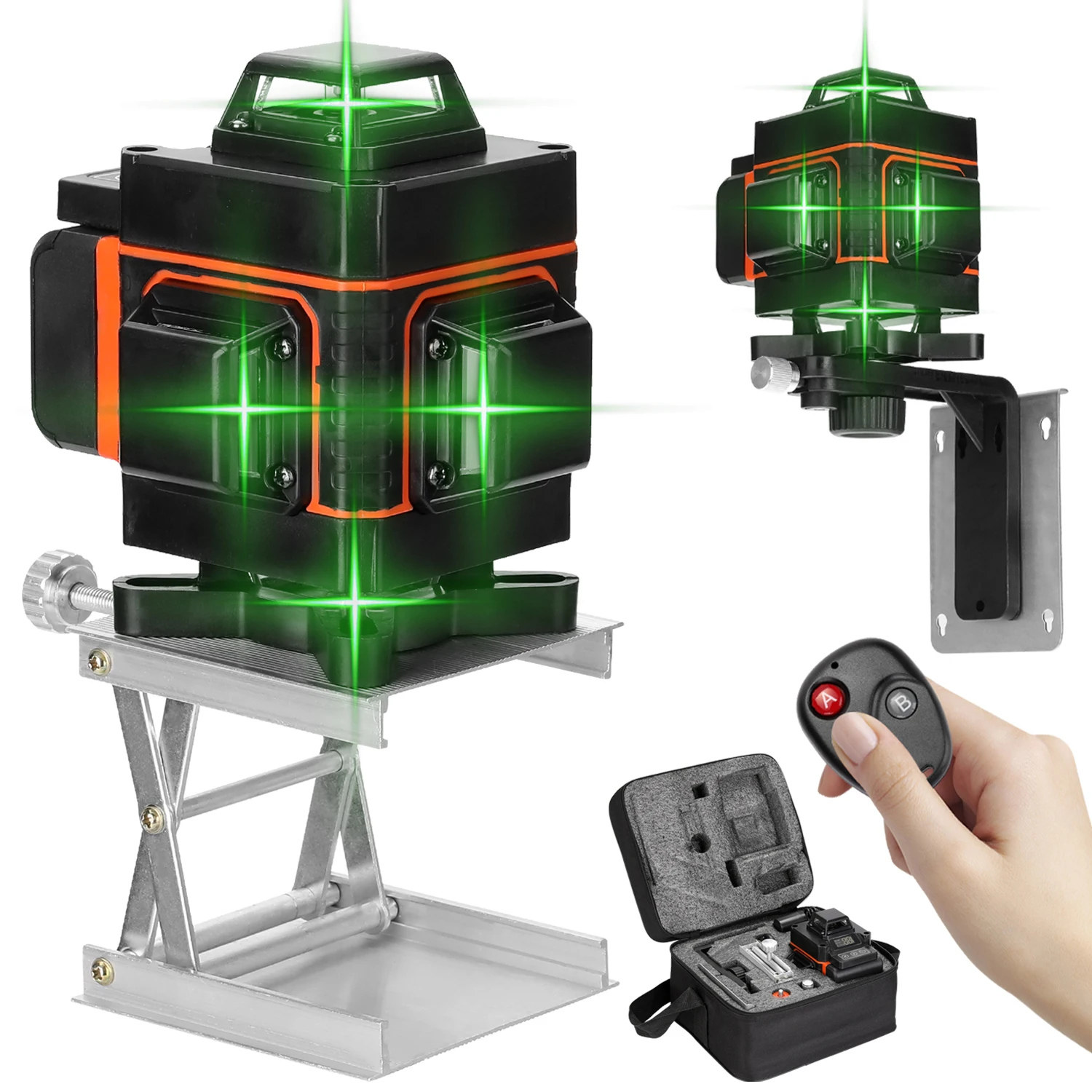 Meterk 16 Lines 4D Green Laser Level Self-leveling 360 Laser Level Horizontal and Vertical Cross Super Powerful Laser Beam Lines
Meterk 16 Lines 4D Green Laser Level Self-leveling 360 Laser Level Horizontal and Vertical Cross Super Powerful Laser Beam Lines