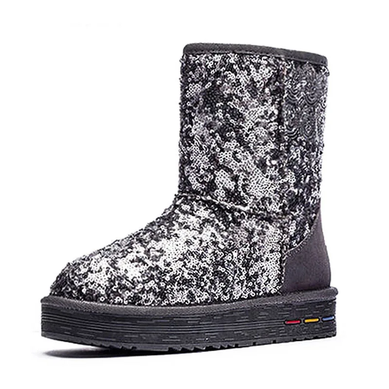 Women Fur Snow Boots Female Warm Wool Winter Shoes Cowhide Classic Australia 100% Genuine Leather with Sequins Round Toe Bling
Women Fur Snow Boots Female Warm Wool Winter Shoes Cowhide Classic Australia 100% Genuine Leather with Sequins Round Toe Bling