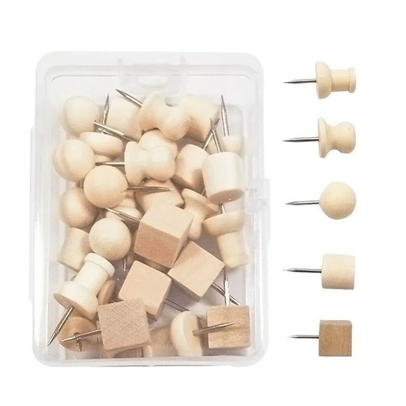 30 Pieces Of Wooden Creative Pushpin Set Paper Photo Memo File Steel Nail Postcard Pushpin For Household DIY Photo Wall
30 Pieces Of Wooden Creative Pushpin Set Paper Photo Memo File Steel Nail Postcard Pushpin For Household DIY Photo Wall