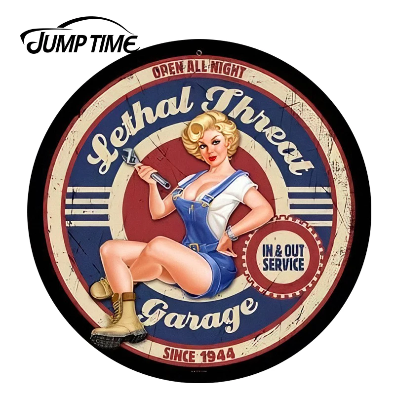 JumpTime 13cm x 13cm Sexy Beauty Pin up Girl Lethal Garage round sign Car Stickers Waterproof Car Windows Decal
JumpTime 13cm x 13cm Sexy Beauty Pin up Girl Lethal Garage round sign Car Stickers Waterproof Car Windows Decal