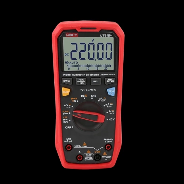 UNI-T UT61B+ UT61E+ UT61D+ Handheld Professional Digital Multimeter Tester Unit True RMS Auto Range 6000 Counts DC AC 1000V
UNI-T UT61B+ UT61E+ UT61D+ Handheld Professional Digital Multimeter Tester Unit True RMS Auto Range 6000 Counts DC AC 1000V