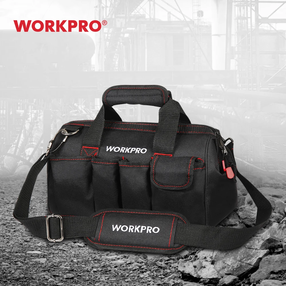WORKPRO 12 Inch Tool Bags Zipper Portable Waterproof Electrician Bag Multifunction Canvas Tool Organizer
WORKPRO 12 Inch Tool Bags Zipper Portable Waterproof Electrician Bag Multifunction Canvas Tool Organizer