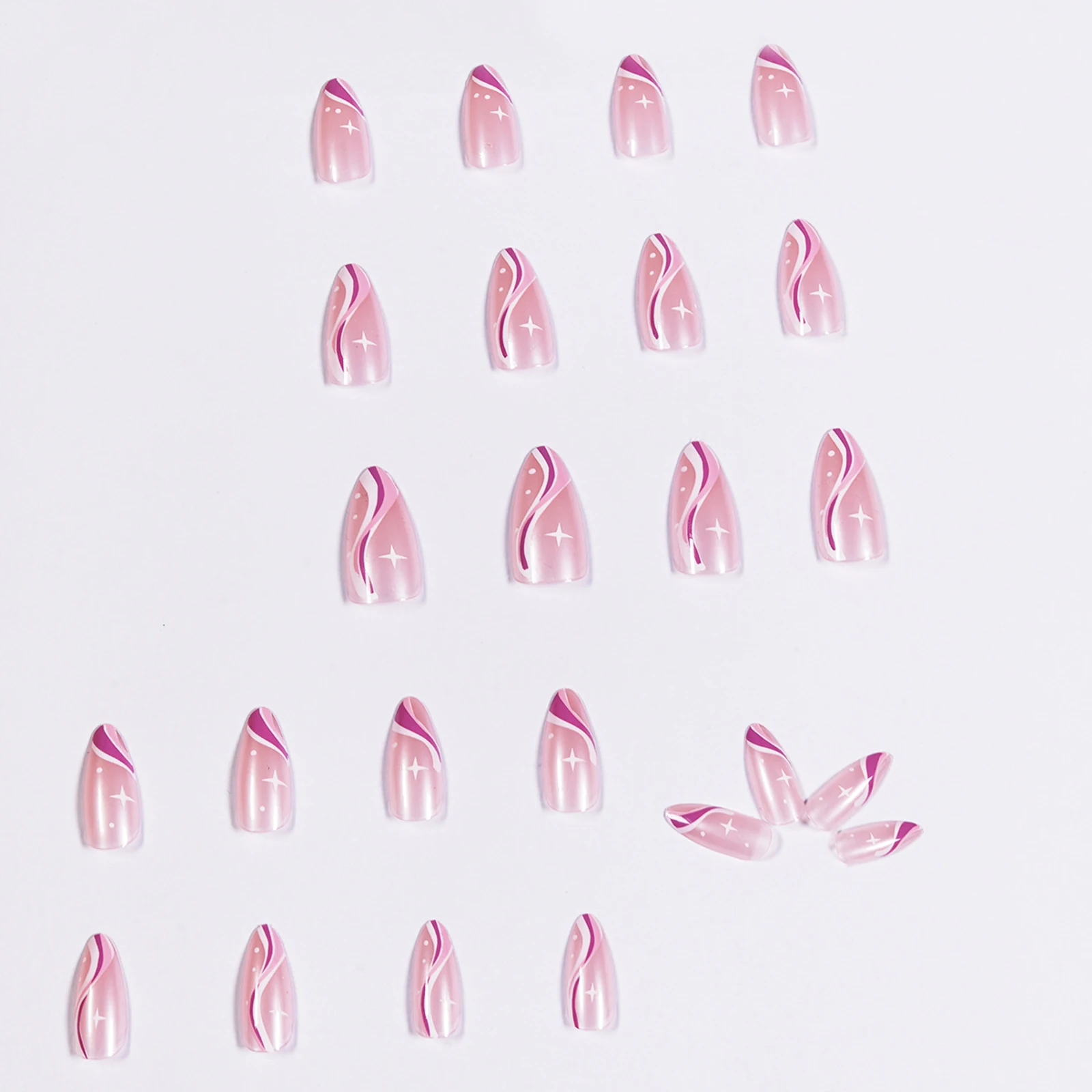 24pcs Pointed Waves Wear Long Paragraph Fashion Manicure Patch False Nails Save Time Wearable Nail Patch False Nails Patch
24pcs Pointed Waves Wear Long Paragraph Fashion Manicure Patch False Nails Save Time Wearable Nail Patch False Nails Patch