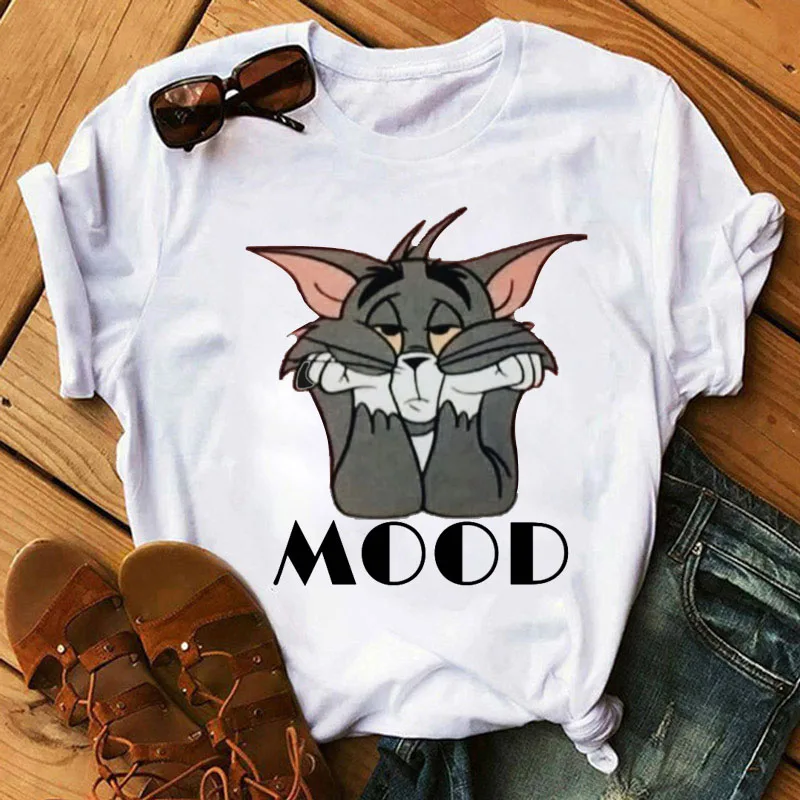 Women Cat Shirt Print Cartoon Jerry Mouse Casual Summer Tops Fun Spoof Female Graphic Tees Cute Vintage T-Shirt female drop ship
Women Cat Shirt Print Cartoon Jerry Mouse Casual Summer Tops Fun Spoof Female Graphic Tees Cute Vintage T-Shirt female drop ship