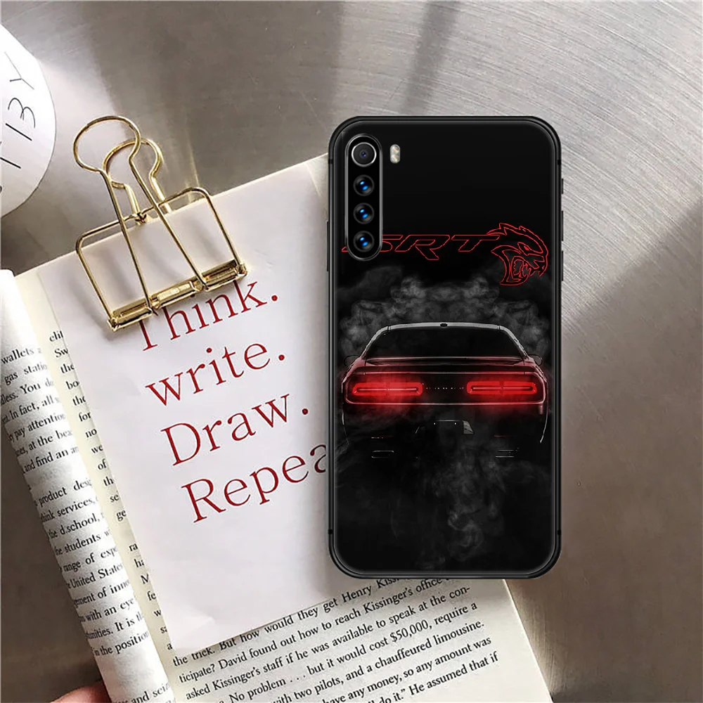 Dodge American Car Brand Phone Case Cover For Xiaomi Redmi Note 7 7A 8 8T 9 9S 9A 10 K30 Pro Ultra Black Black 3D Tpu Bumper