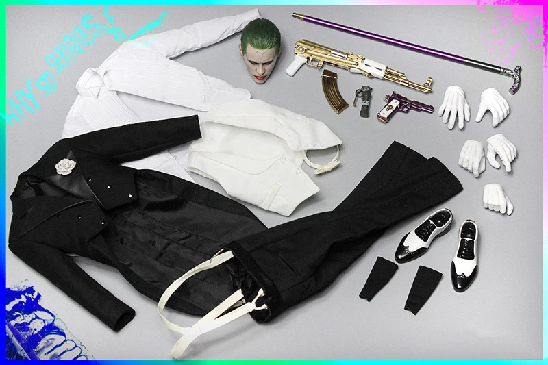 NEW 1/6 Scale Joker Jared Leto Head Sculpt and Clothes Set A005 For 12" Male Bodies Figures no body included
NEW 1/6 Scale Joker Jared Leto Head Sculpt and Clothes Set A005 For 12" Male Bodies Figures no body included