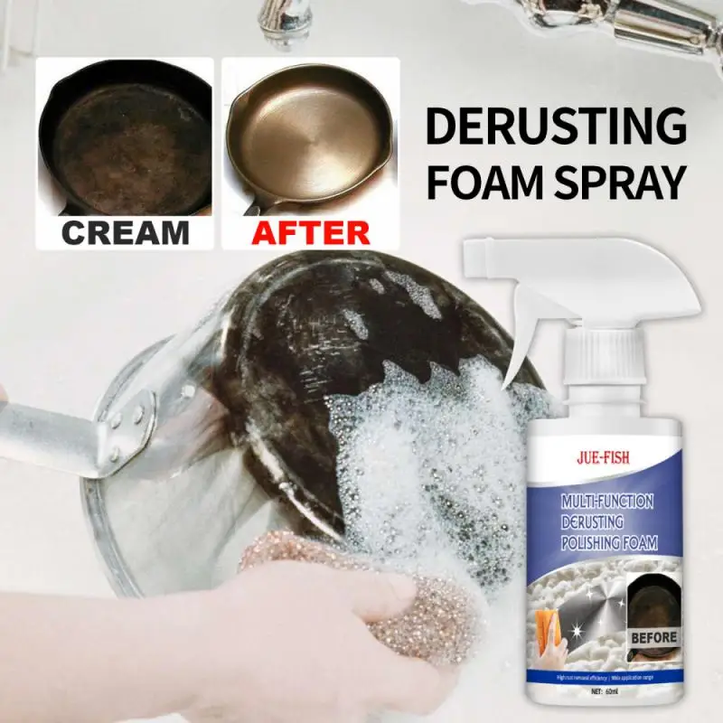 60ml Foam Rust Remover Multifunctional Rust Stain Remover Easily Kitchen Household Cleaning Bubble Spray Wash Kitchen Tool
60ml Foam Rust Remover Multifunctional Rust Stain Remover Easily Kitchen Household Cleaning Bubble Spray Wash Kitchen Tool