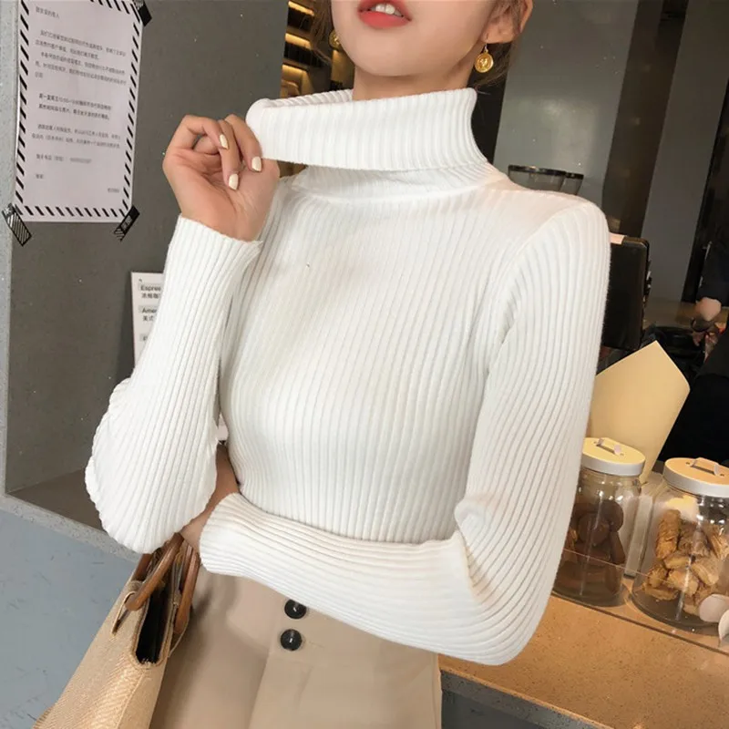 Women Autumn Sweaters Slim Soft Long Sleeve Turtleneck Knit Pullover Tops Ladies Sexy Stretch Fashion Wild Sweater
Women Autumn Sweaters Slim Soft Long Sleeve Turtleneck Knit Pullover Tops Ladies Sexy Stretch Fashion Wild Sweater