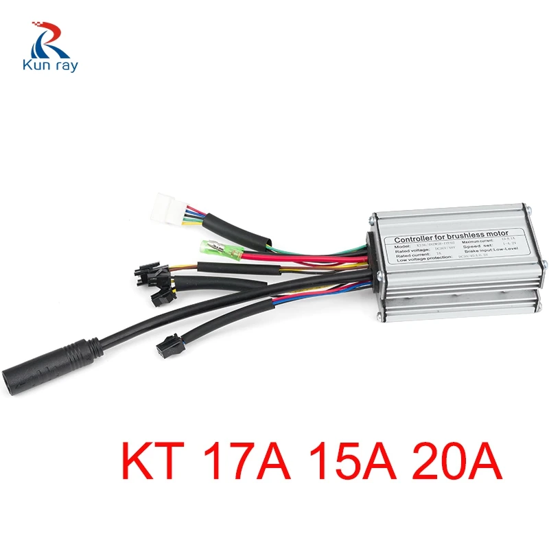 KT 36V 48V Electric Bike 250W 350W Brushless Controller Sine Wave Hall Sensor 15A 17A 20A 6 Mosfet e bike Scooter Conversion Kit
KT 36V 48V Electric Bike 250W 350W Brushless Controller Sine Wave Hall Sensor 15A 17A 20A 6 Mosfet e bike Scooter Conversion Kit
