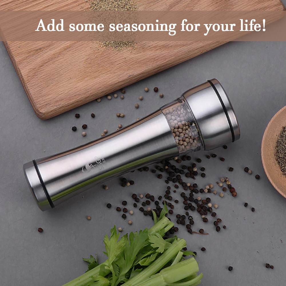 Salt and Pepper Grinder Stainless Steel Grinder Shakers Spice Salt And Pepper Mill Manual Grinding Tool Kitchen Gadget
Salt and Pepper Grinder Stainless Steel Grinder Shakers Spice Salt And Pepper Mill Manual Grinding Tool Kitchen Gadget