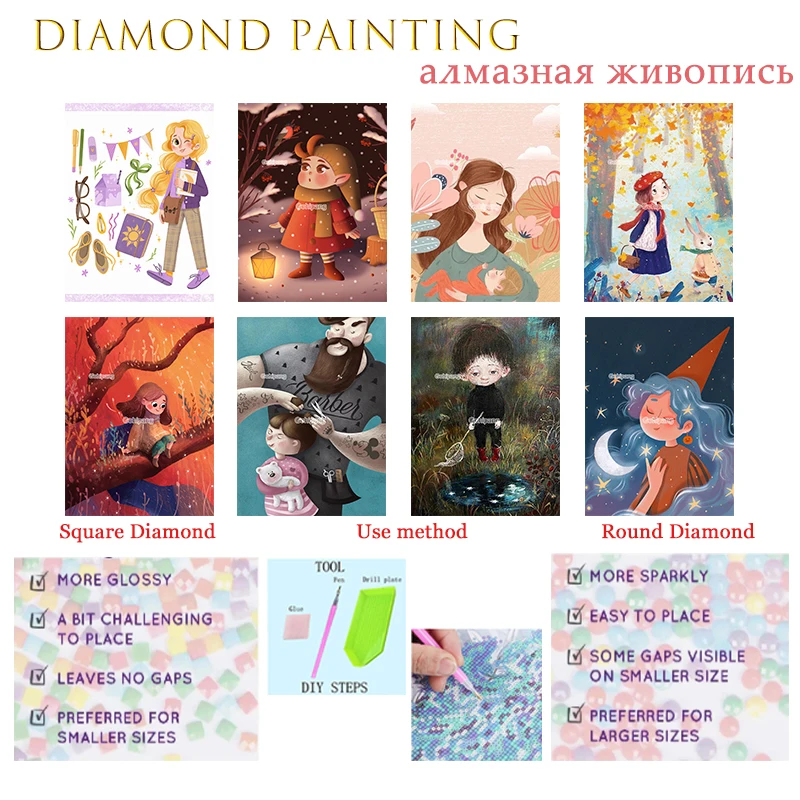 5D DIY Diamond Painting Cartoon Pretty Boys and Girls Mosaic Cross Stitch Square or Round Diamond Little Girls Rooms Wall Decora
5D DIY Diamond Painting Cartoon Pretty Boys and Girls Mosaic Cross Stitch Square or Round Diamond Little Girls Rooms Wall Decora