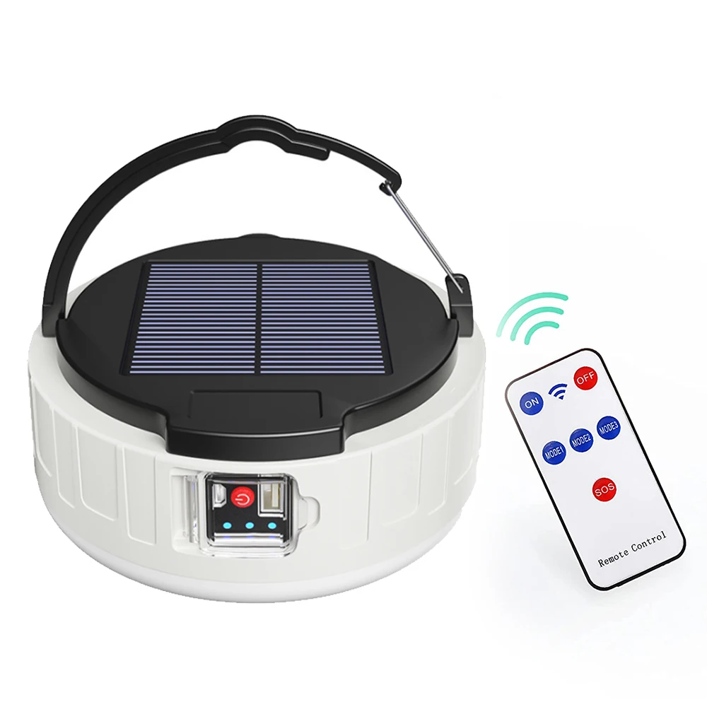 LED Solar Light USB Rechargeable Camping Outdoor Tent Light With 4 Light Modes IP65 Waterproof Portable Flashlight Lantern
LED Solar Light USB Rechargeable Camping Outdoor Tent Light With 4 Light Modes IP65 Waterproof Portable Flashlight Lantern