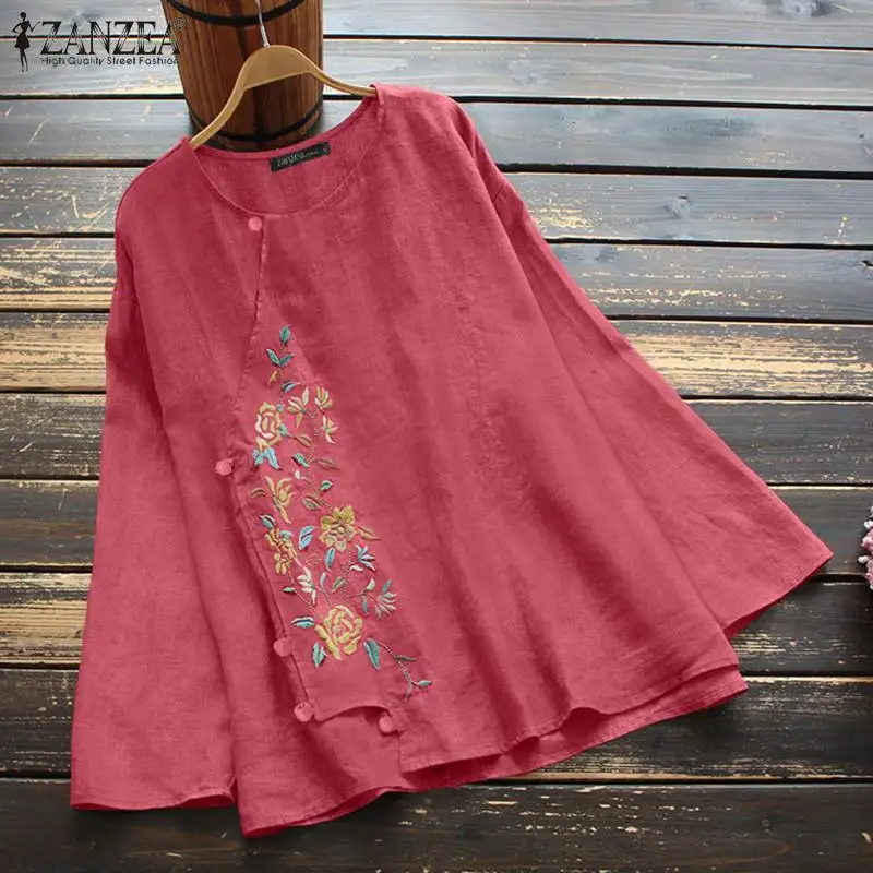 Women's Embroidery Blouse ZANZEA 2021 Kaftan Spring Tops Long Sleeve Blusas Female Floral Tunic Casual Cotton Chemise
Women's Embroidery Blouse ZANZEA 2021 Kaftan Spring Tops Long Sleeve Blusas Female Floral Tunic Casual Cotton Chemise