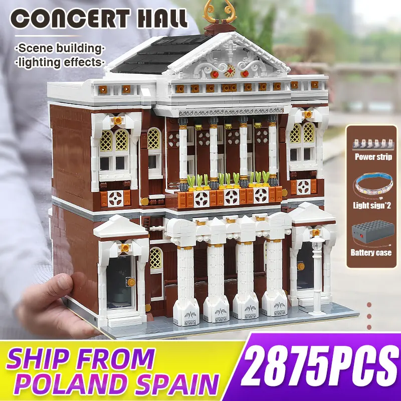 MOULD KING 16032 Street Building Toys The MOC Concert Hall With Led Parts Model Building Blocks Bricks for Kids Christmas Gifts
MOULD KING 16032 Street Building Toys The MOC Concert Hall With Led Parts Model Building Blocks Bricks for Kids Christmas Gifts