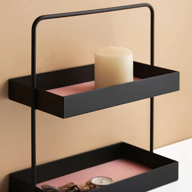 2-Layer Metal Storage Tray Jewelry Display Plate Cosmetic Sundries Organizer Tray with PU Leather Pad for Desktop Decor
2-Layer Metal Storage Tray Jewelry Display Plate Cosmetic Sundries Organizer Tray with PU Leather Pad for Desktop Decor