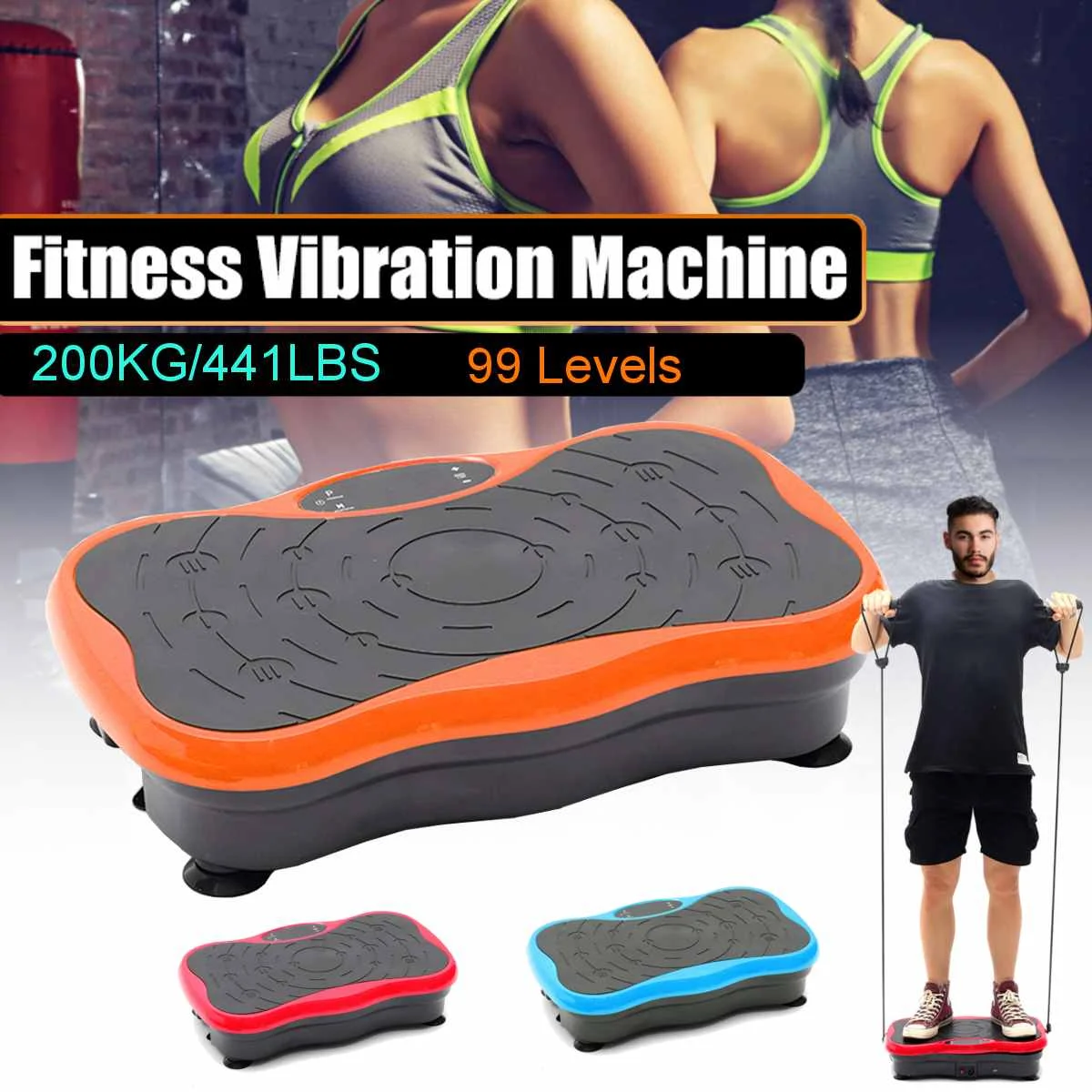 200KG/441LBS Exercise Fitness Slim Vibration Machine Trainer Plate Platform Body Shaper 99 Speed Levels with Resistance Bands
200KG/441LBS Exercise Fitness Slim Vibration Machine Trainer Plate Platform Body Shaper 99 Speed Levels with Resistance Bands
