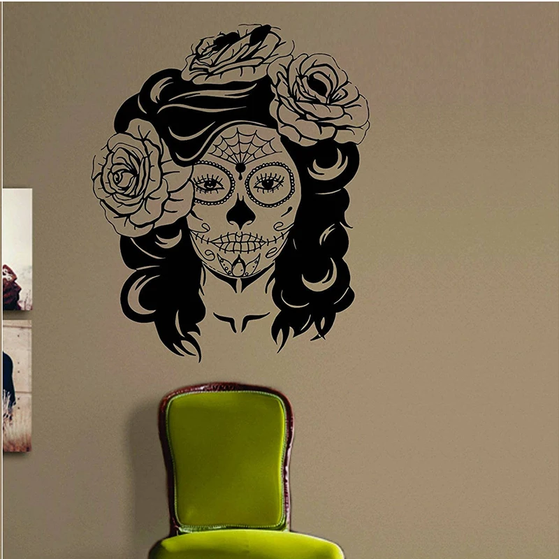 Day of the Dead Girl Design Decal Sticker Wall Vinyl Decor Art Living Room Bedroom Roses Sugar Skull Women Mexican A13-061
Day of the Dead Girl Design Decal Sticker Wall Vinyl Decor Art Living Room Bedroom Roses Sugar Skull Women Mexican A13-061