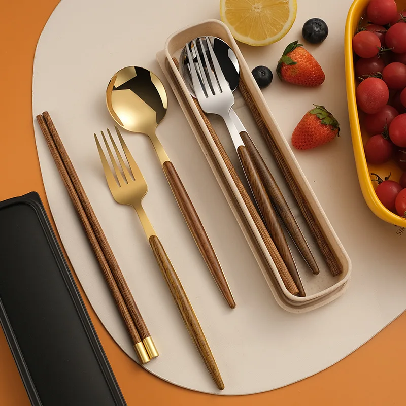 2/3Pcs Stainless Steel Portable Dinnerware Tableware Cutlery Sets Wooden Handle Spoon Fork Chopsticks Home Kitchen Utensils
2/3Pcs Stainless Steel Portable Dinnerware Tableware Cutlery Sets Wooden Handle Spoon Fork Chopsticks Home Kitchen Utensils