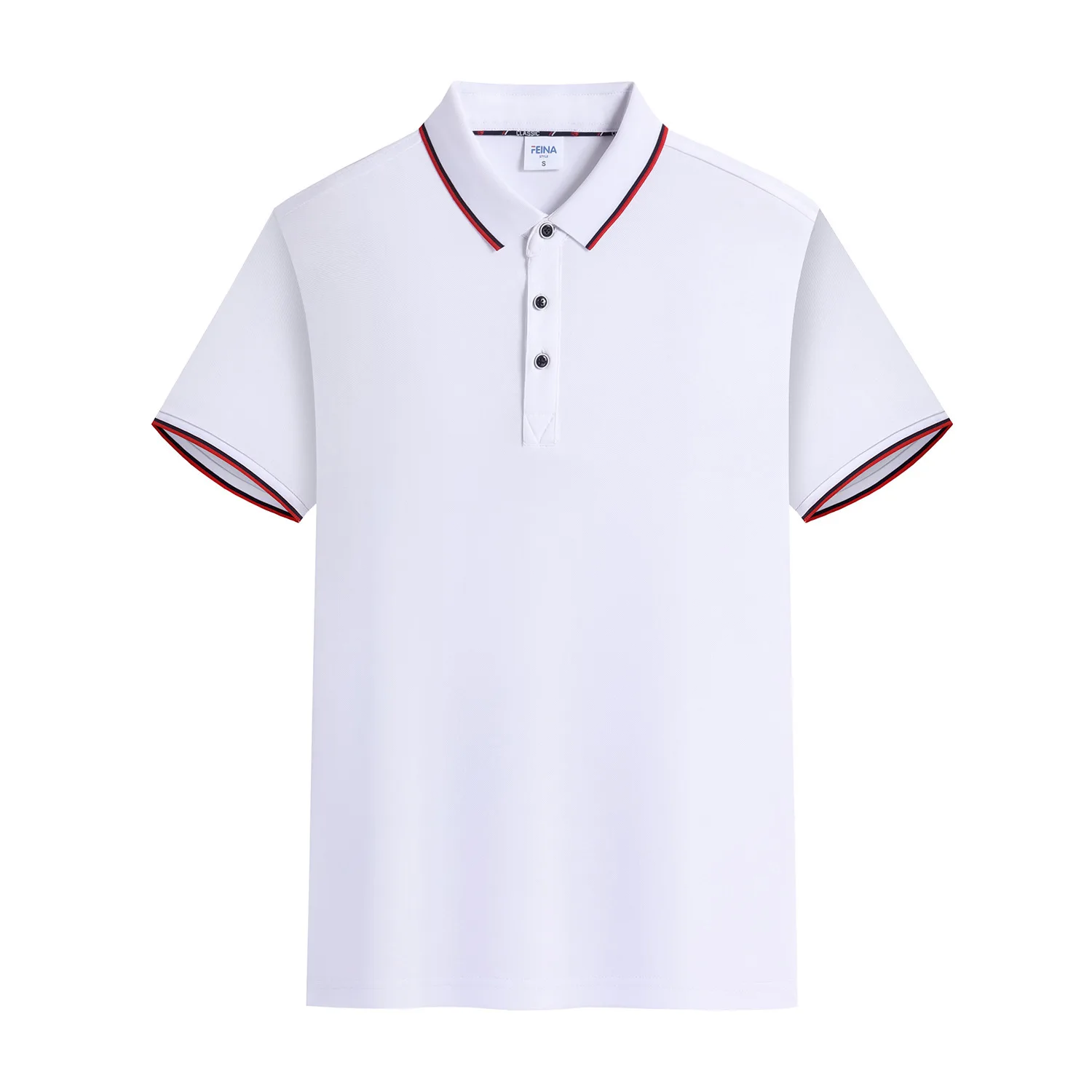 The new lapel overalls custom t-shirts printed logo Polo shirts with short sleeves
The new lapel overalls custom t-shirts printed logo Polo shirts with short sleeves